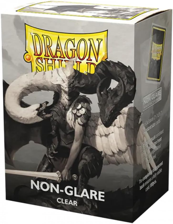 dragon shield أكمام بطاقات مات قياسية الحجم | 100 قطعة - غير لامعة ناعمة وقوية من أكمام TCG المتميزة | متوافقة مع بوكيمون، فليش آند بلود، ون بيس وماجيك ذا جاذرينغ | شفاف - Image 1